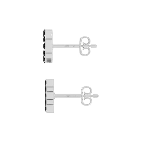 natural black-onyx love stud earrings in sterling silver 