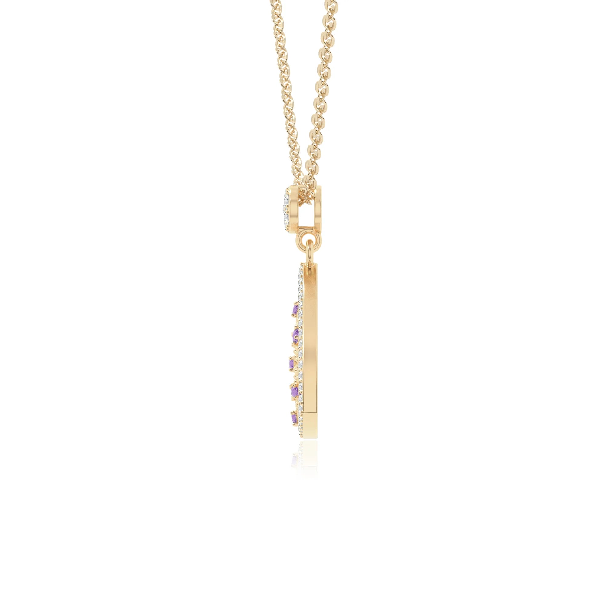 natural amethyst infinity love knot necklaces in yellow gold vermeil 