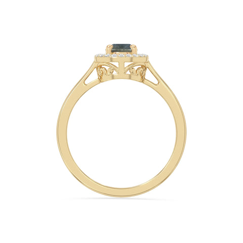natural labradorite solitaire halo engagement rings in yellow gold vermeil