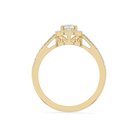 natural rainbow moonstone solitaire halo engagement rings in yellow gold vermeil