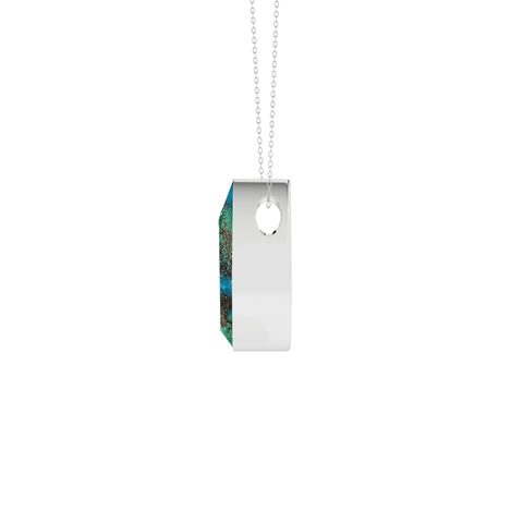 natural chrysocolla pear shape pendant necklace