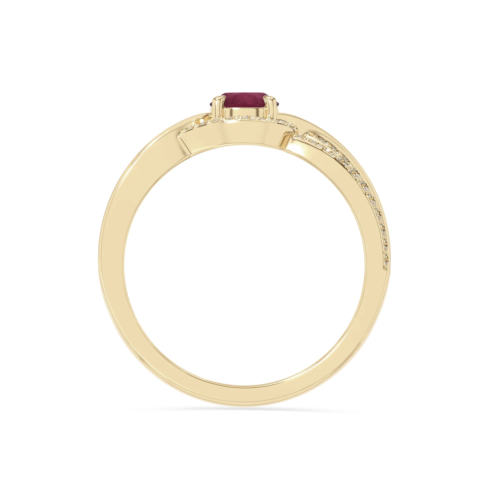 natural ruby solitaire engagement rings in yellow gold vermeil
