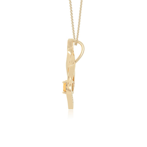natural citrine infinity necklaces in yellow gold vermeil 