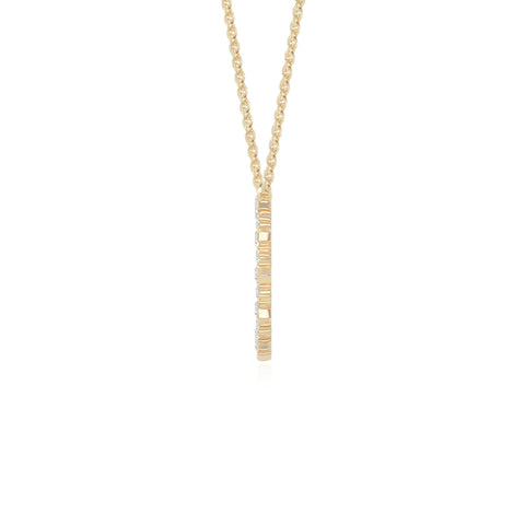 moissanite sun necklaces in yellow gold vermeil 