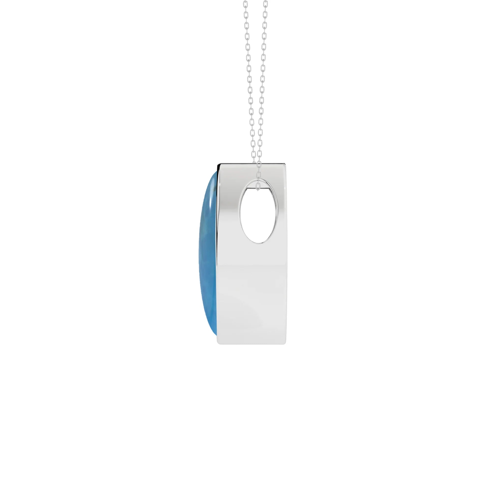 natural turquoise marquise shape pendant necklace