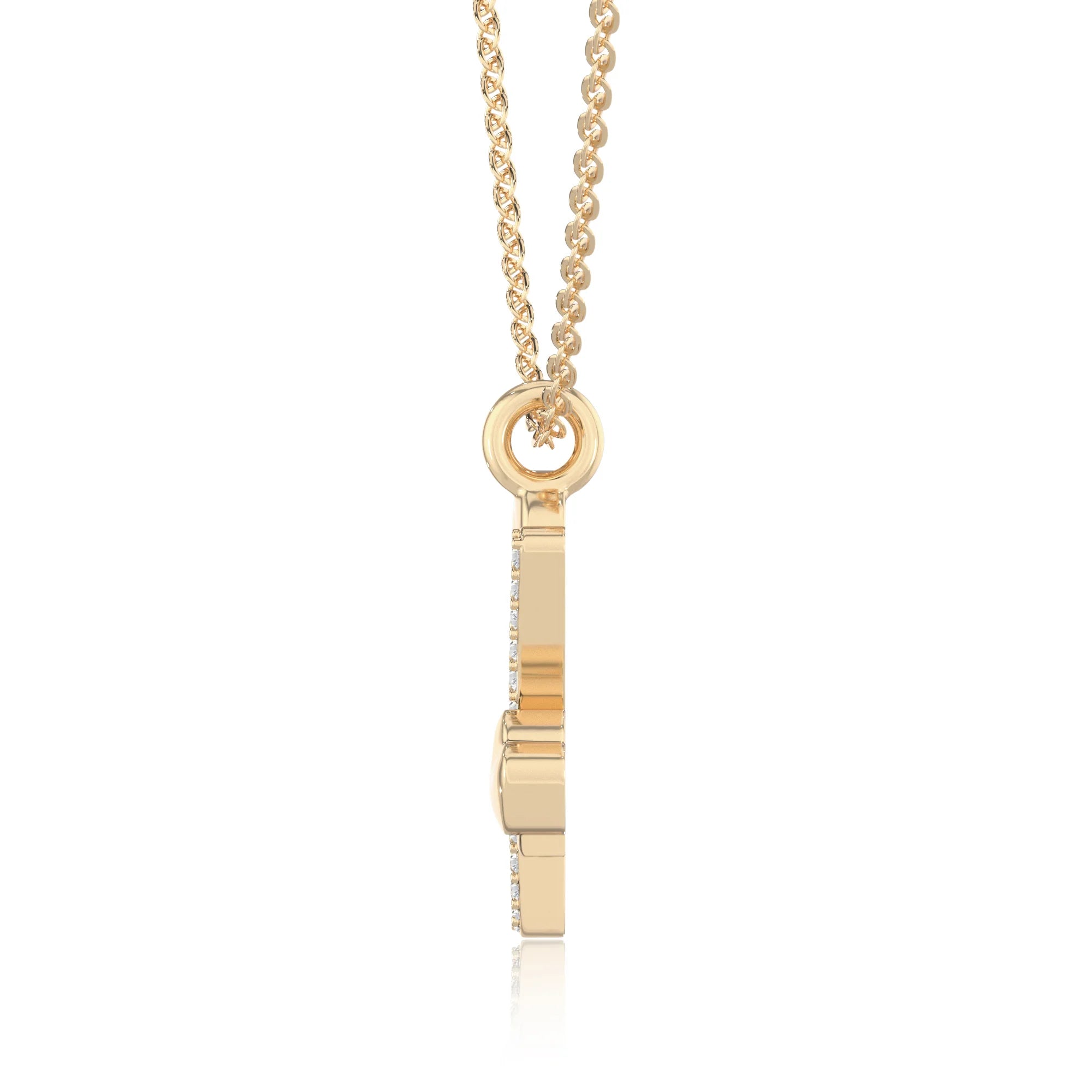 moissanite Initials necklaces in yellow gold vermeil 