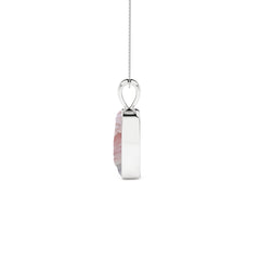 Natural Rhodochrosite Rough Shape Pendant Necklace