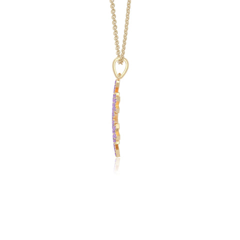 natural amethyst infinity love knot necklaces in yellow gold vermeil 