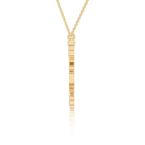 natural blue-sapphire mother child necklaces in yellow gold vermeil 