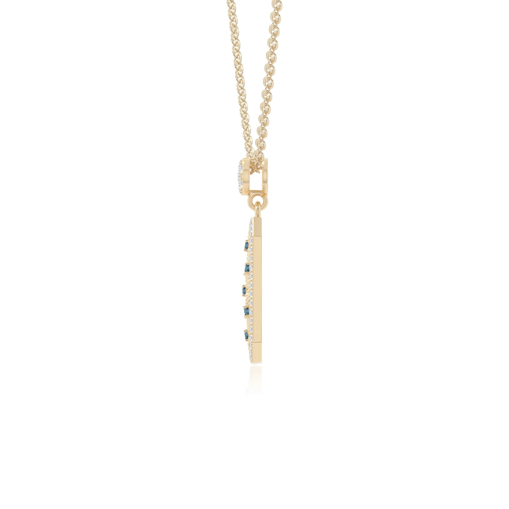 natural london-blue-topaz infinity love knot necklaces in yellow gold vermeil 