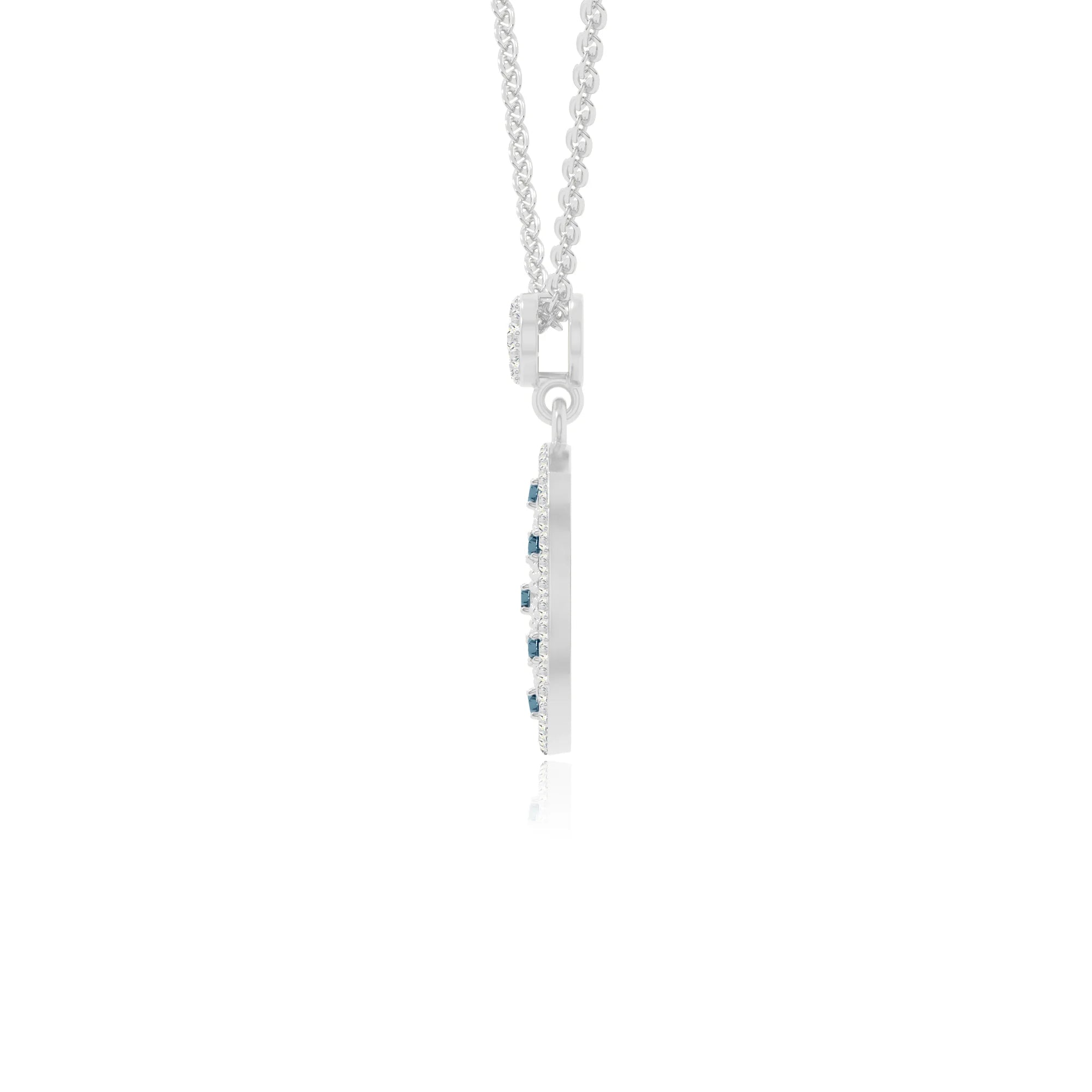 natural london-blue-topaz infinity love knot necklaces in sterling silver 
