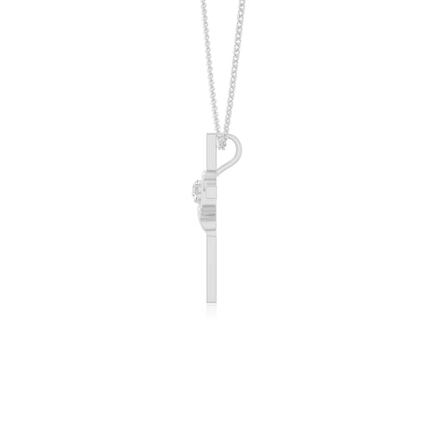 moissanite infinity cross necklaces in sterling silver 