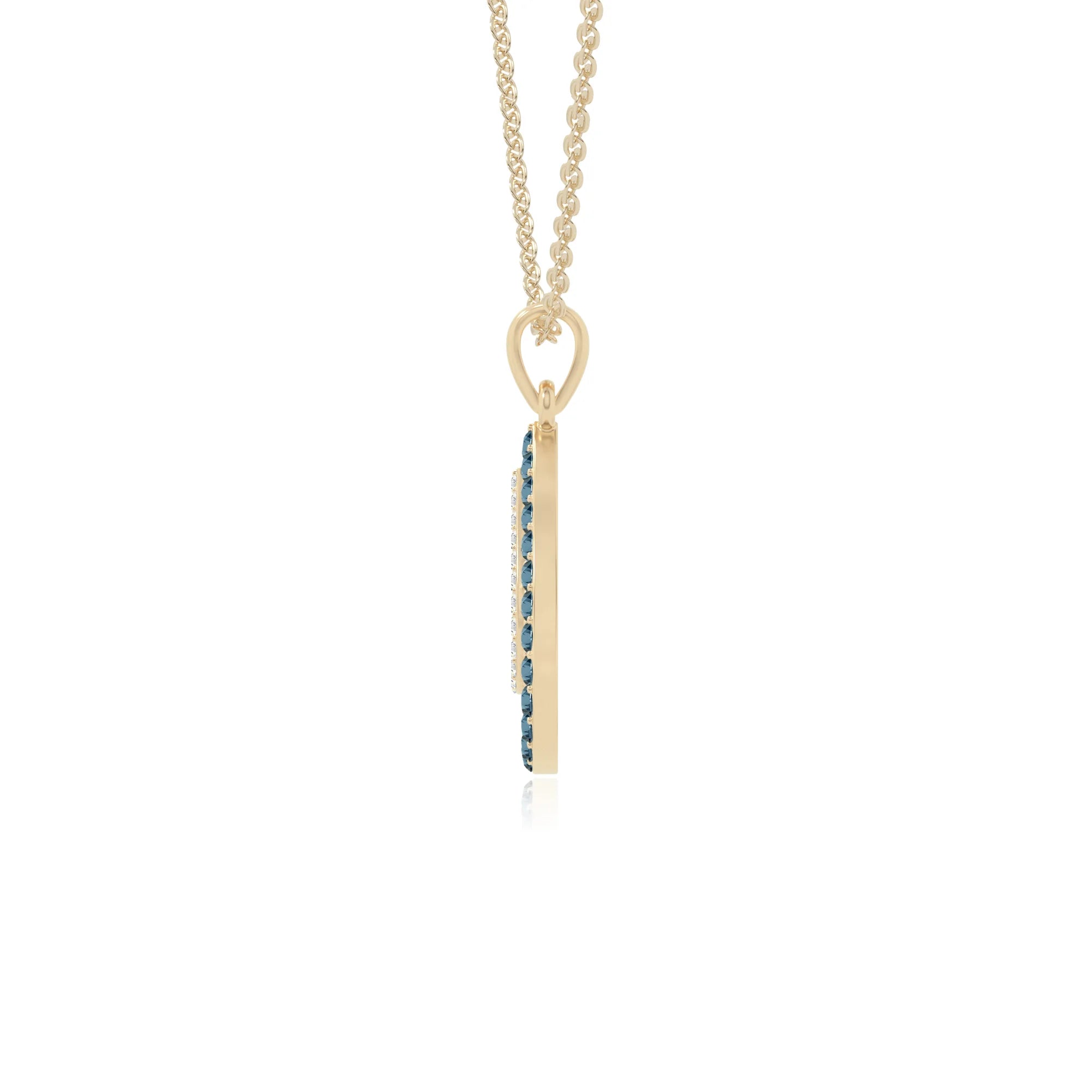 natural london-blue-topaz infinity love knot necklaces in yellow gold vermeil 