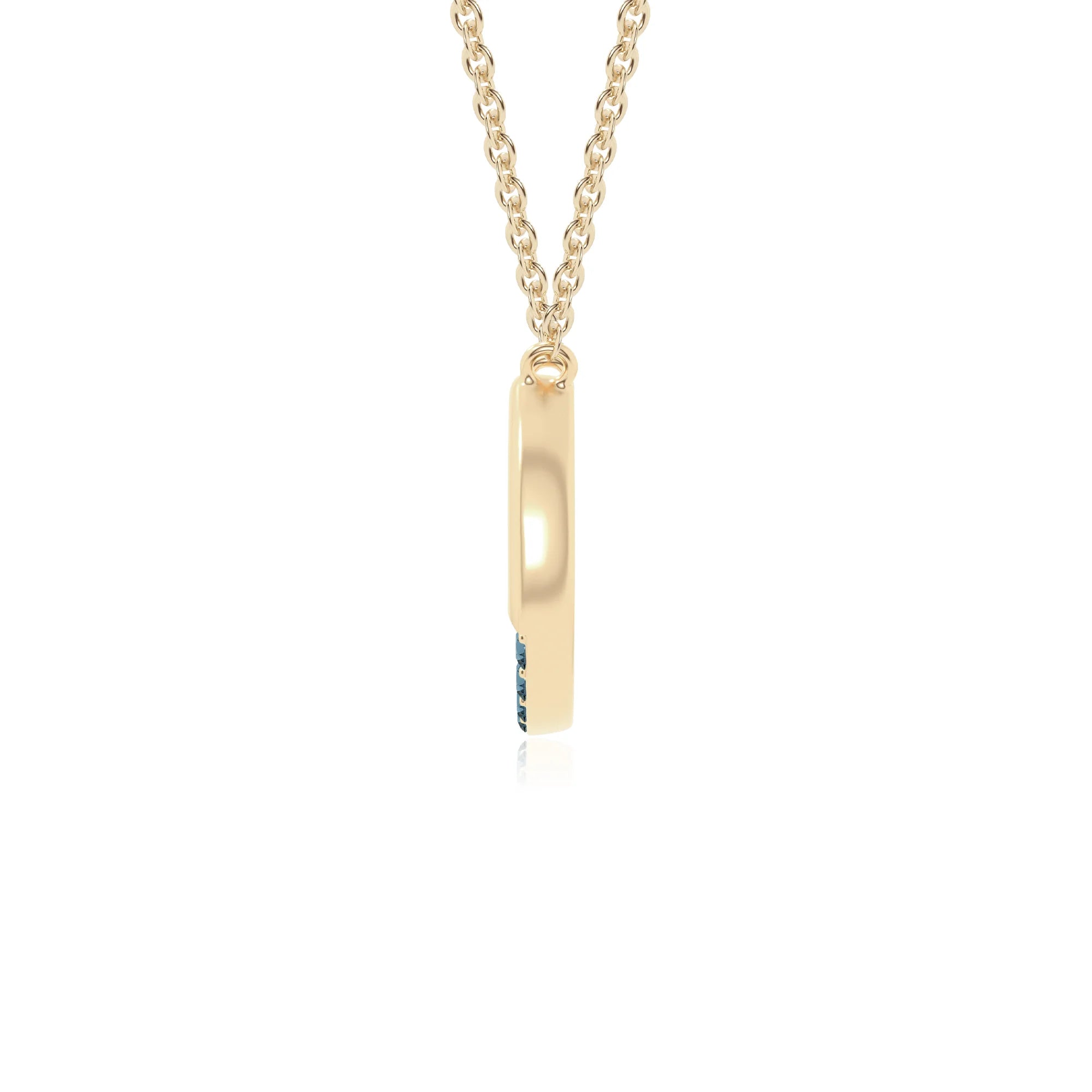 natural london-blue-topaz horse shoe necklaces in yellow gold vermeil 