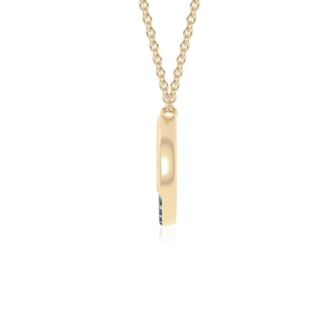 natural london-blue-topaz horse shoe necklaces in yellow gold vermeil 
