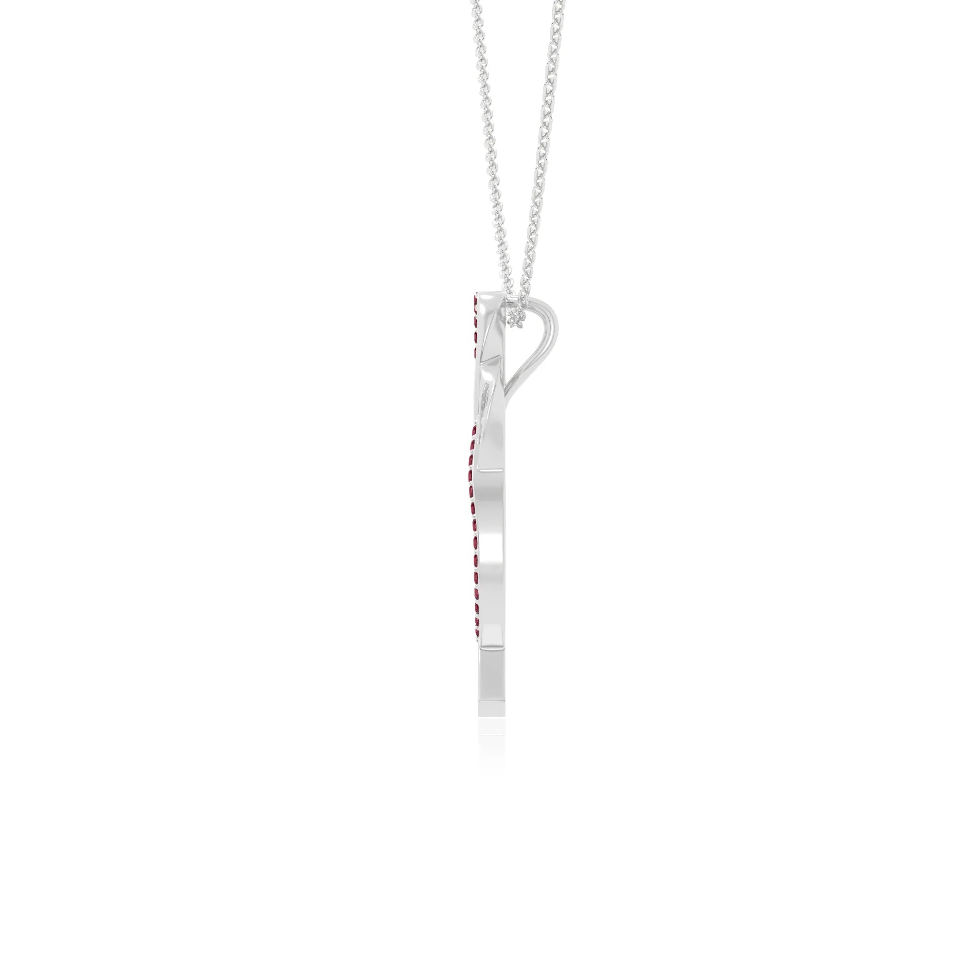 natural ruby infinity necklaces in sterling silver 