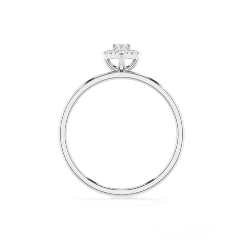 lab-grown moissanite marquise halo solitaire engagement ring