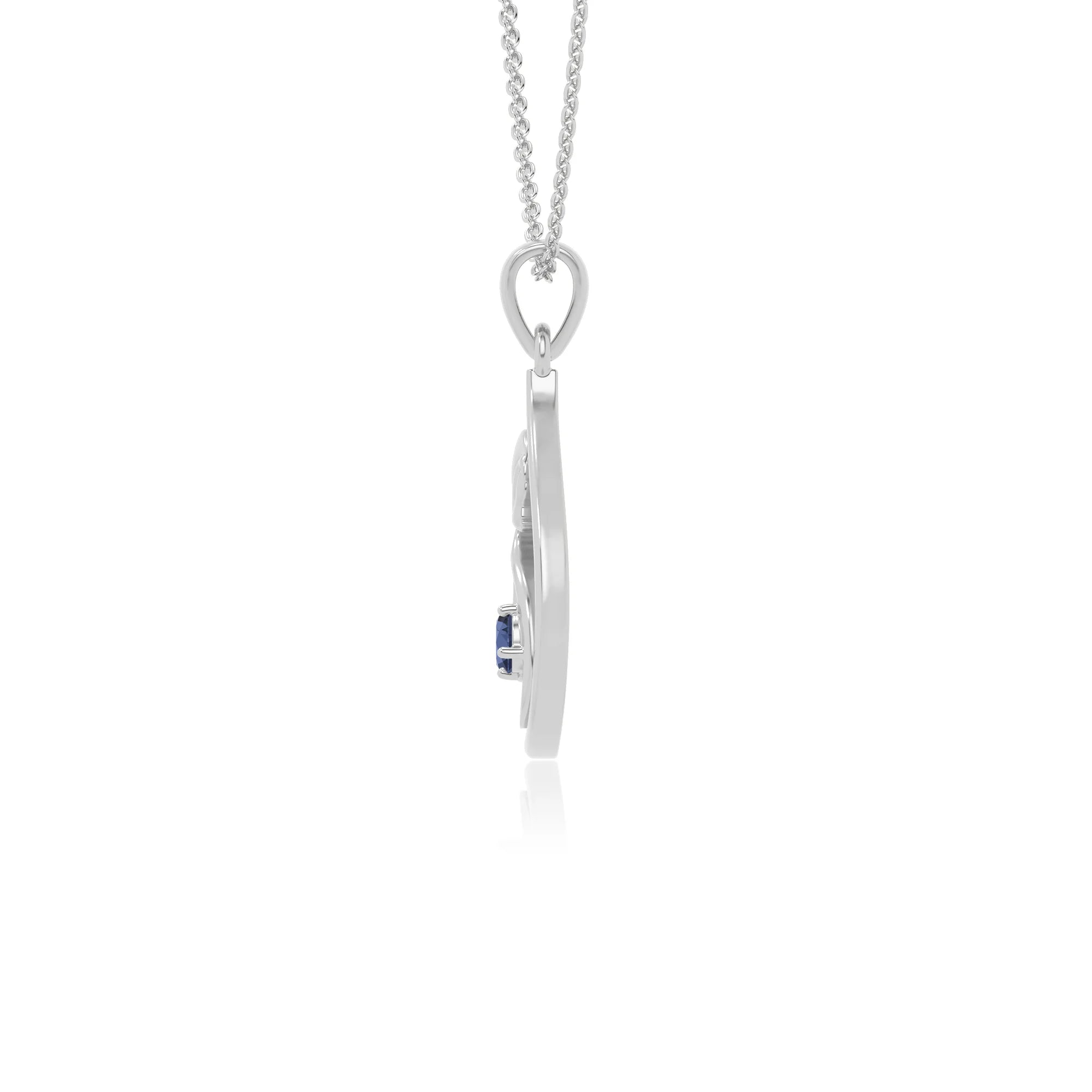 natural blue-sapphire mom to be necklaces in sterling silver 