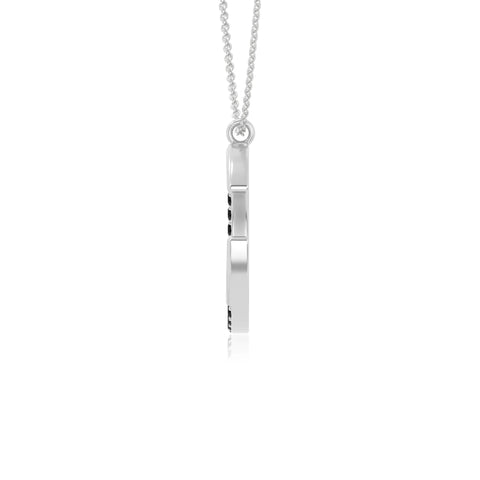 natural black-onyx moon & star necklaces in sterling silver 
