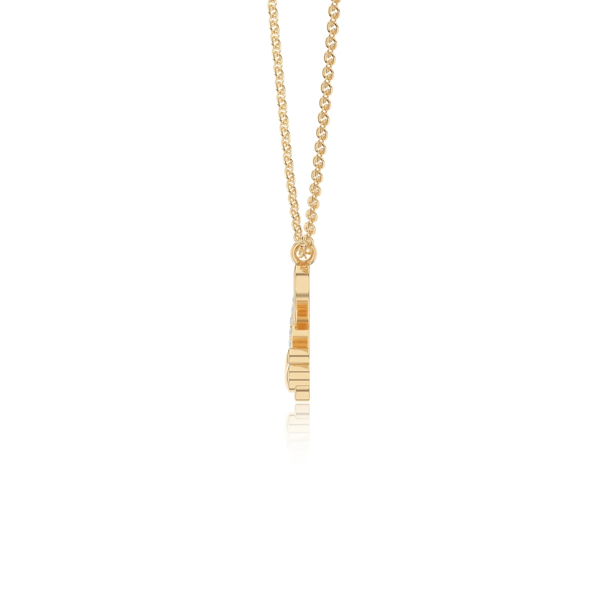 moissanite Initials necklaces in yellow gold vermeil 