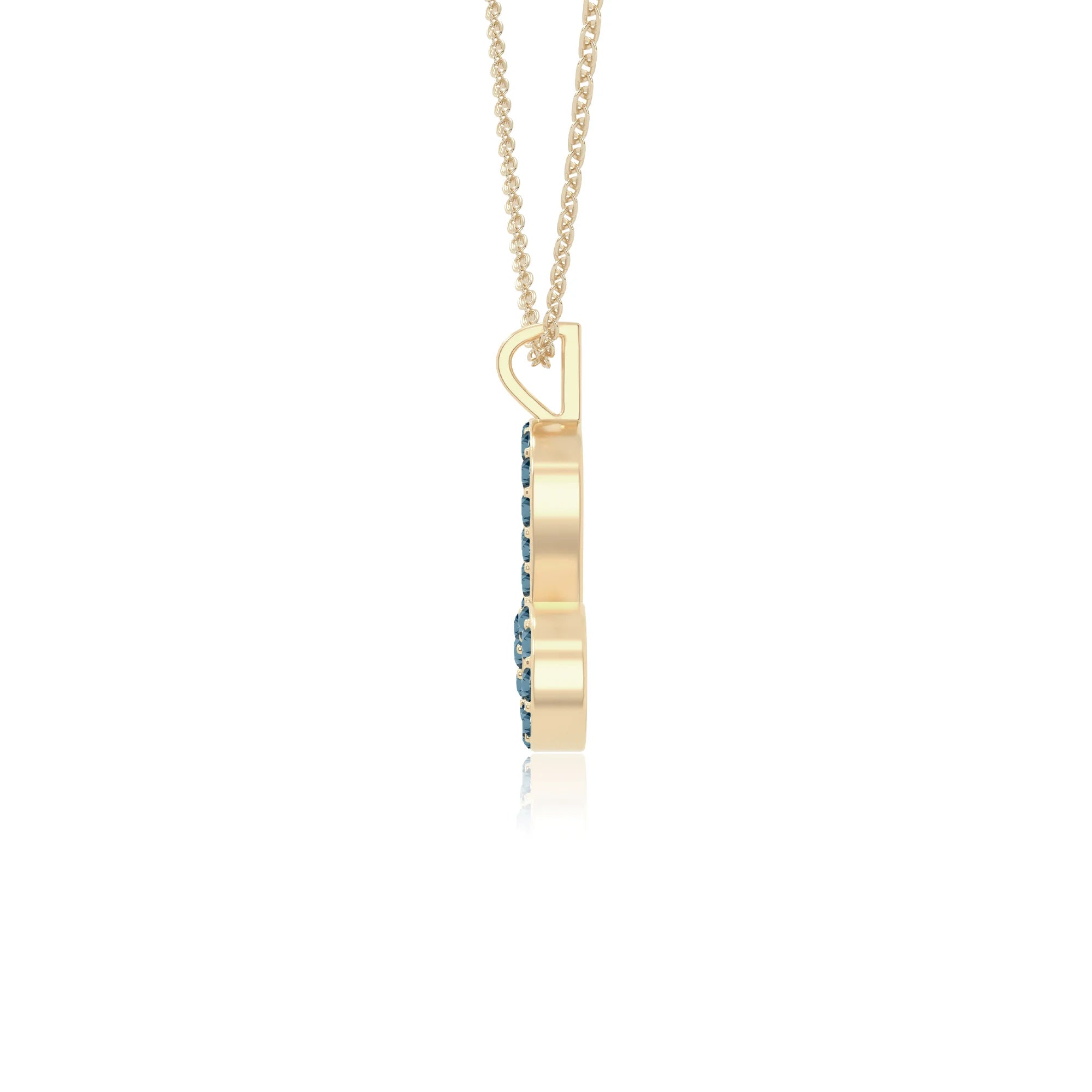 natural london-blue-topaz capricorn zodiac necklaces in yellow gold vermeil 