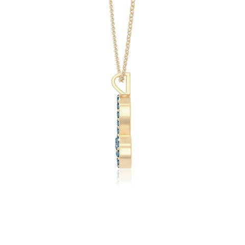 natural london-blue-topaz capricorn zodiac necklaces in yellow gold vermeil 