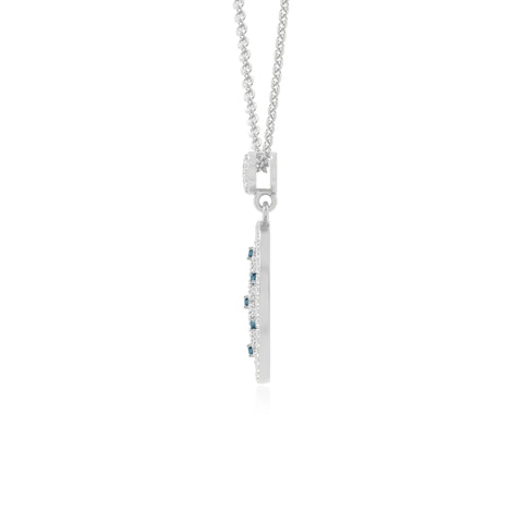 natural london-blue-topaz infinity love knot necklaces in sterling silver 