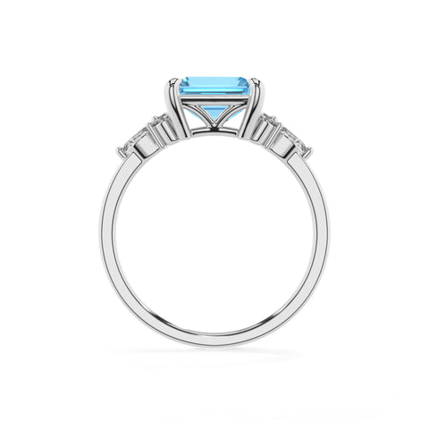 natural swiss blue topaz swiss blue topaz solitaire engagement ring