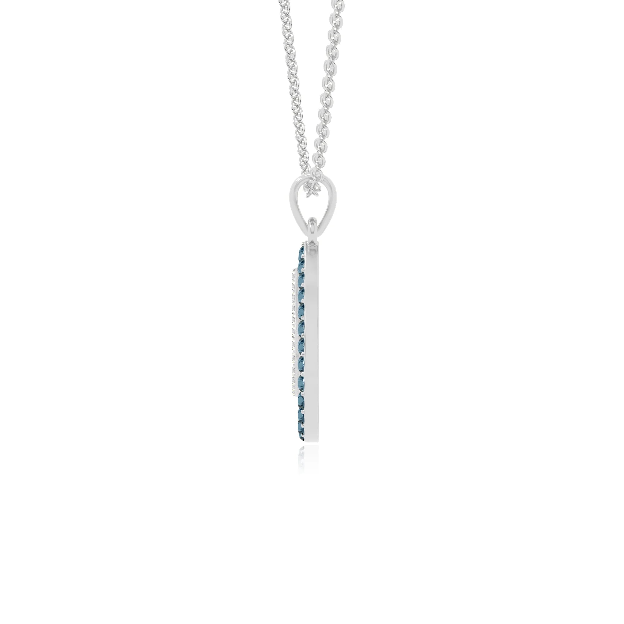 natural london-blue-topaz infinity love knot necklaces in sterling silver 