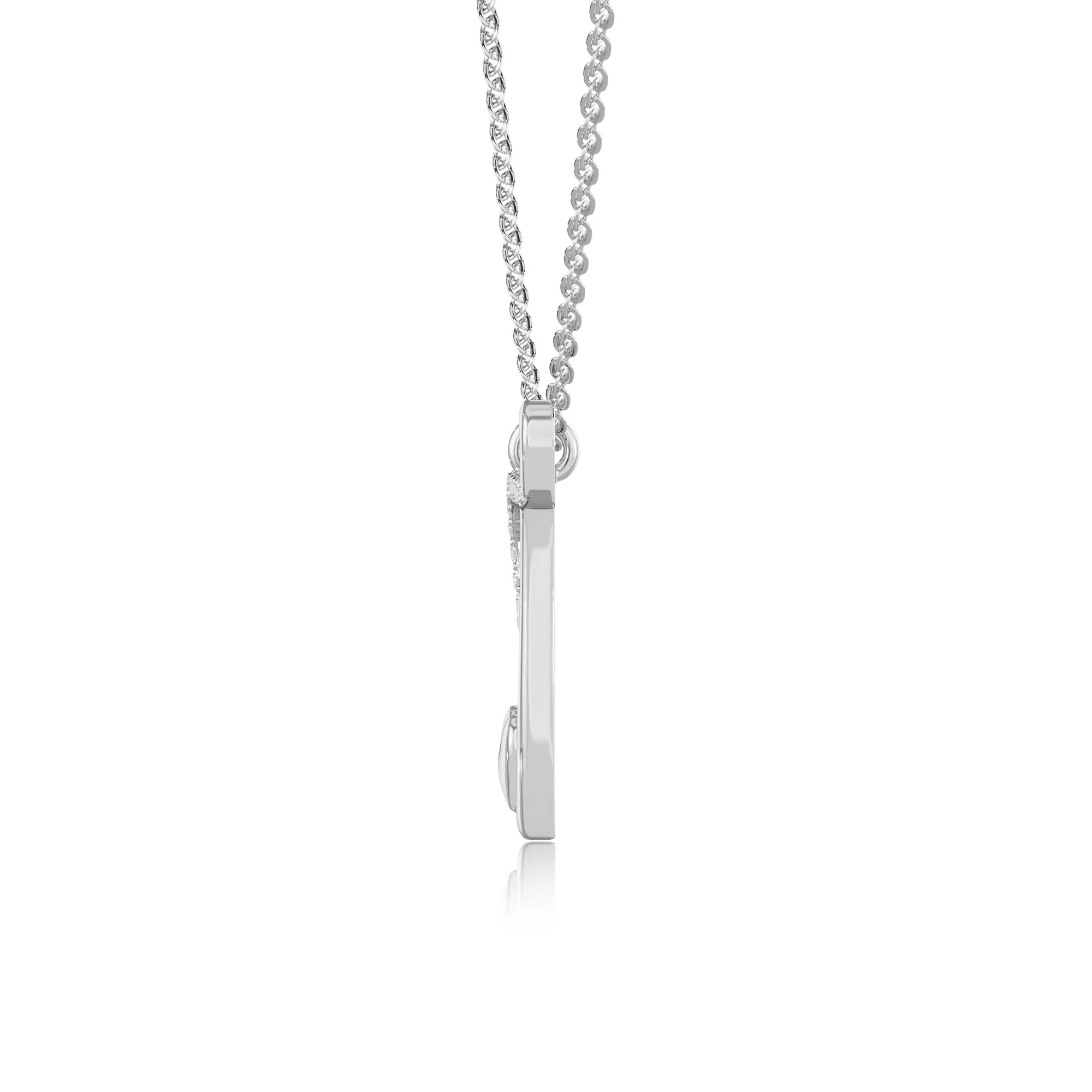 moissanite Initials necklaces in sterling silver 