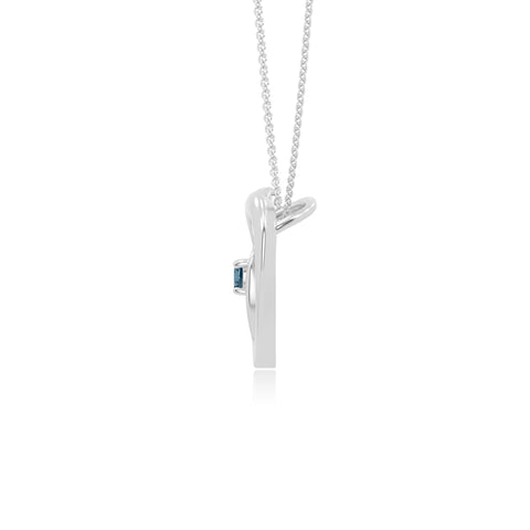 natural london-blue-topaz floral heart necklaces in sterling silver 