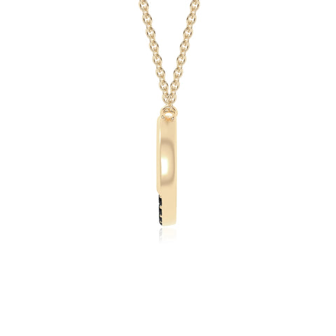 natural black-onyx horse shoe necklaces in yellow gold vermeil 
