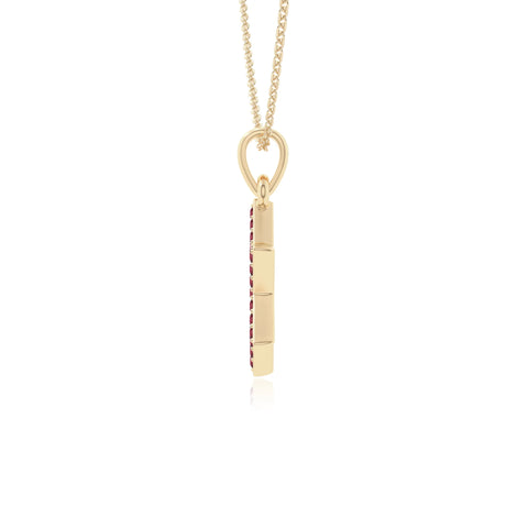 natural ruby star of david necklaces in yellow gold vermeil 