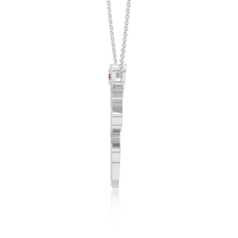 natural ruby snake necklaces in sterling silver 