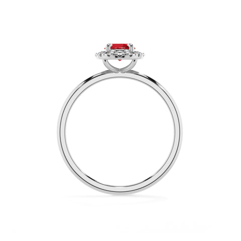 lab-grown ruby oval halo solitaire engagement ring