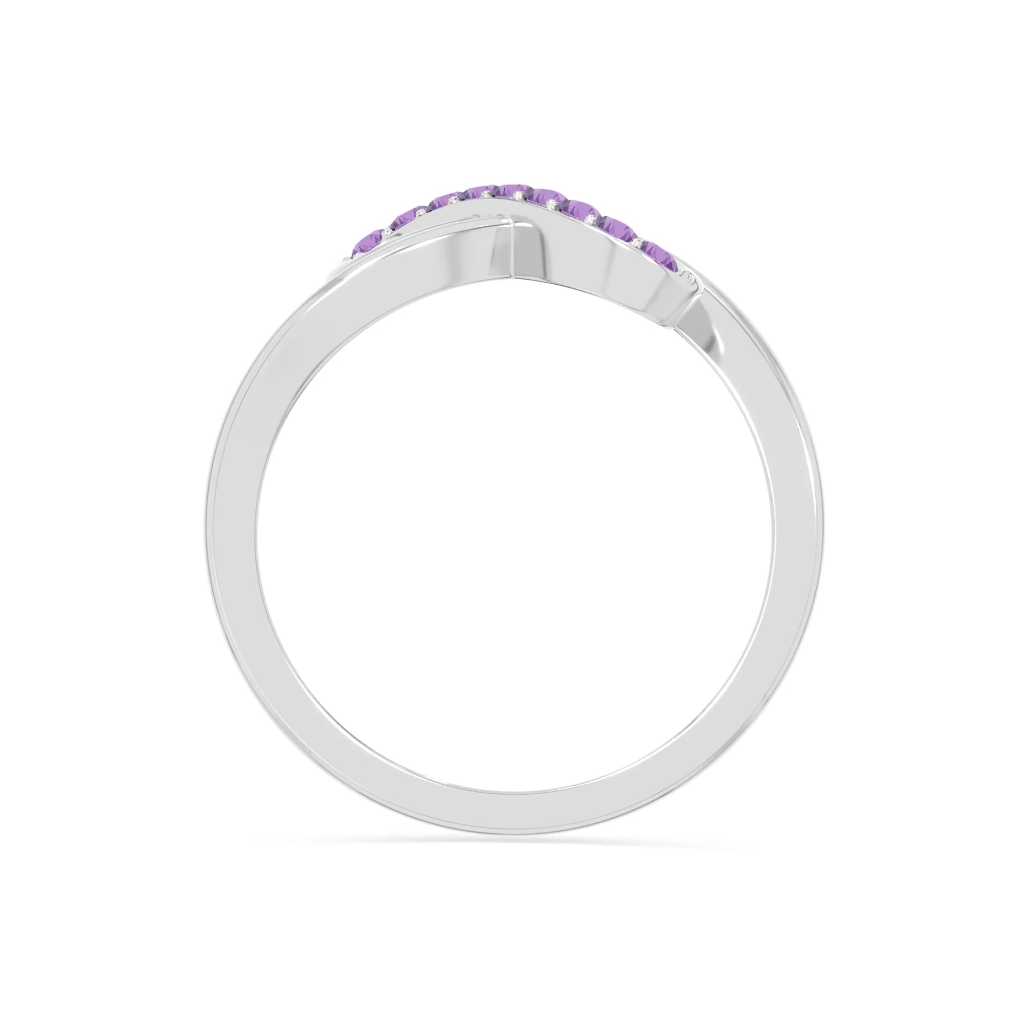 natural amethyst infinity promise rings in sterling silver 