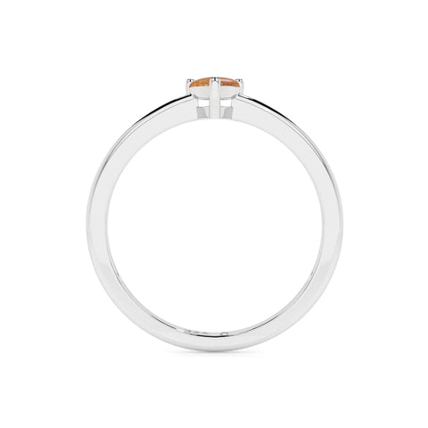 sunstone pear cab stackable prong-set ring
