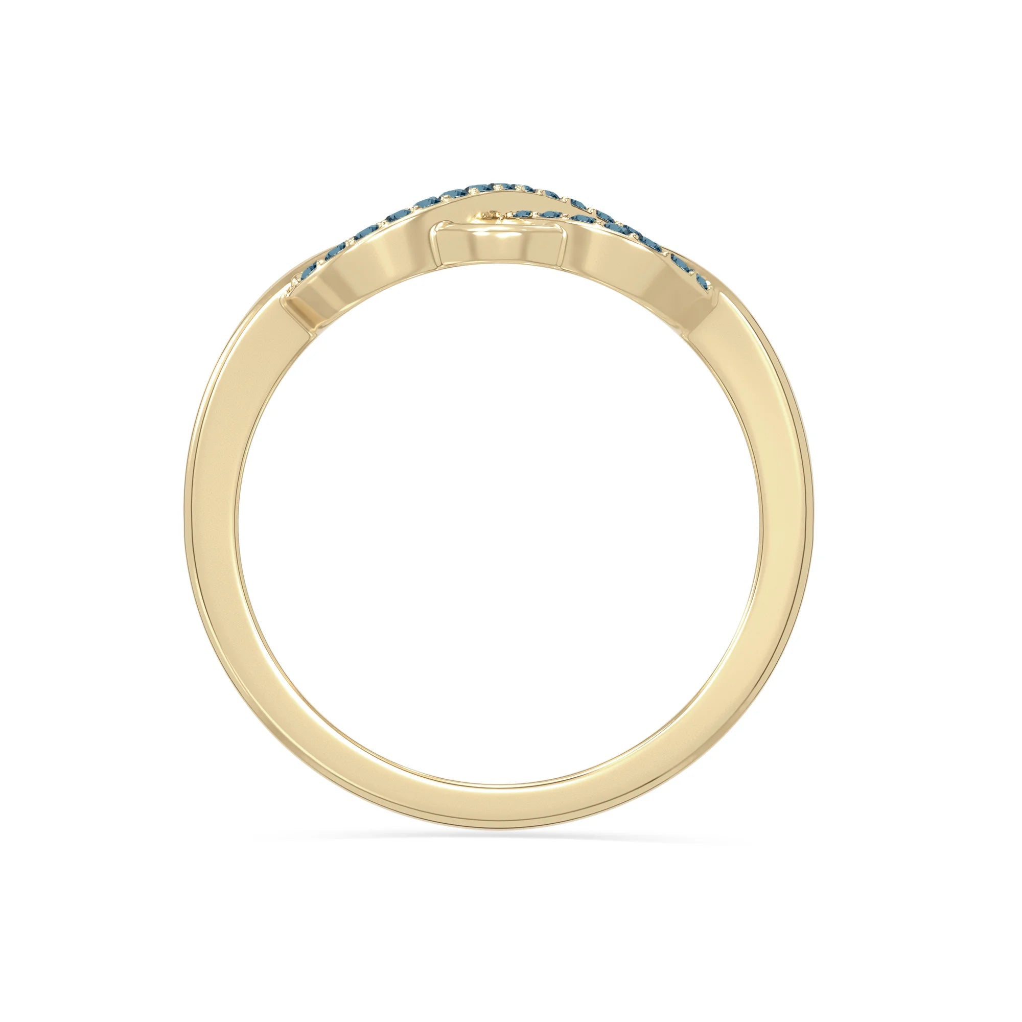 natural london blue topaz infinity promise rings in yellow gold vermeil