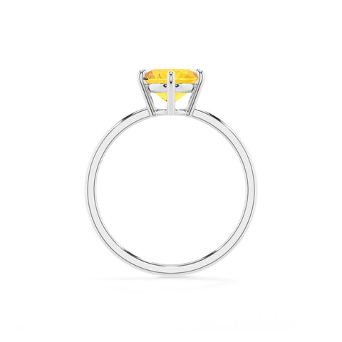 lab-grown yellow-sapphire oval solitaire engagement ring