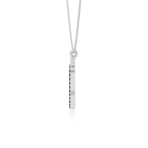 natural black-onyx mother child necklaces in sterling silver 
