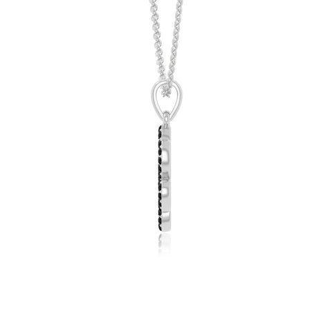 natural black onyx dog paw knot necklaces in sterling silver 