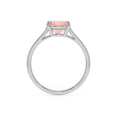 natural morganite pear solitaire engagement ring