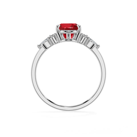 lab-grown ruby pear solitaire engagement ring