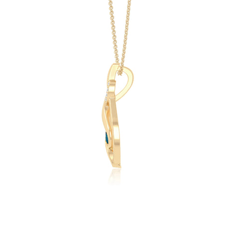 natural london-blue-topaz twisted infinty knot necklaces in yellow gold vermeil 