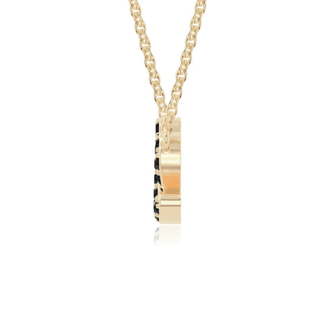 natural black-onyx infinity love knot necklaces in yellow gold vermeil 