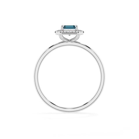 natural london blue topaz london blue topaz halo solitaire engagement ring