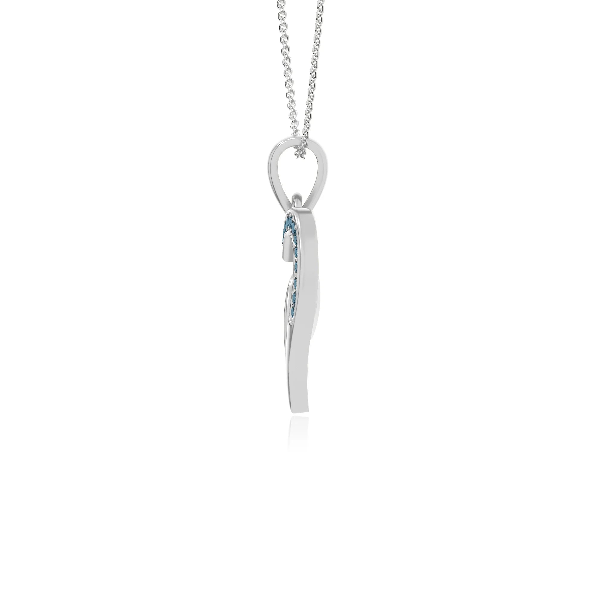 natural london-blue-topaz infinity necklaces in sterling silver 