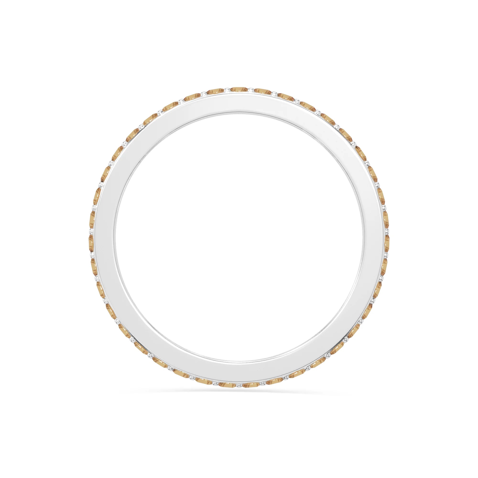 natural citrine eternity band rings in sterling silver 