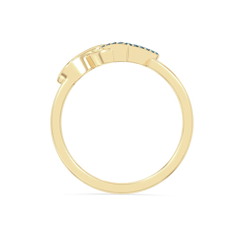natural london blue topaz infinity heart promise rings in yellow gold vermeil
