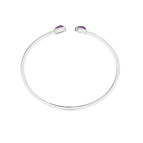 natural amethyst rough shape twister bracelet